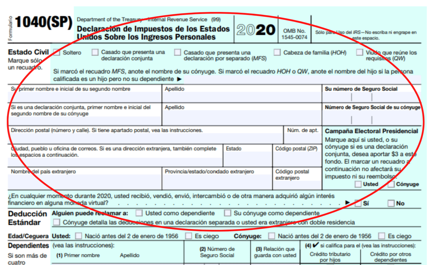 El Formulario 1040 Y Sus Variaciones